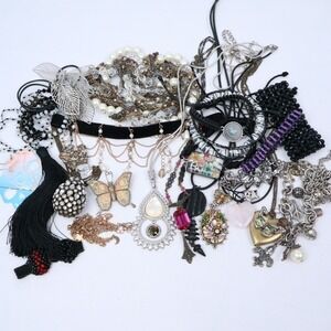 Whimsigoth Gothic Celestial Whimsical Skull Butterfly Mixed Jewelry Lot (23)